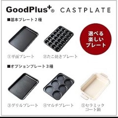 GoodPlus+ CASTPLATE ホットプレート 赤の画像