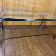 ミッドセンチュリーアイアンフレーム　ガラステーブルの画像