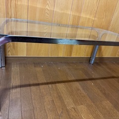 ミッドセンチュリーアイアンフレーム　ガラステーブルの画像