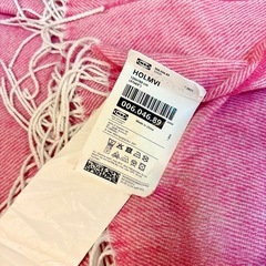 IKEA イケア ひざ掛け ピンク ブランケットの画像