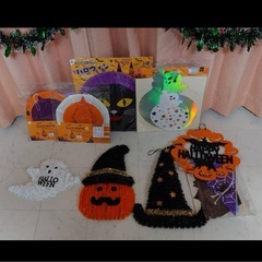 クリスマスとハロウィンのお飾りとアイテムのセットの画像