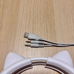 猫耳ゲーミングヘッドセット ホワイトの画像