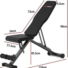 トレーニングベンチ 角度調節可能の画像