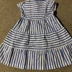 女の子　ボーダー　ワンピース　青　白　GAP 100cmの画像