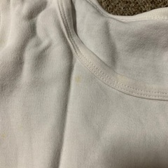 長袖　Tシャツ　100cm 白　ホワイト　柄なしの画像