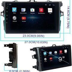 未使用 社外品 トヨタカローラ Android10 オートラジオ カーナビゲーションステレオプレーヤー GPSラジオ その2の画像