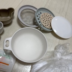 離乳食グッズ こし器 小皿 試供品 ミルクスプーンの画像