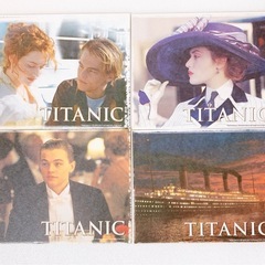 【映画『タイタニック』大好きさん必見！】TITANIC（タイタニック）映画ワンシーン カード4枚 非売品の画像