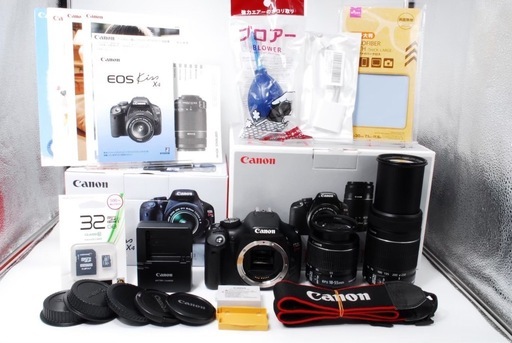 ❤️極美品☘️Canon Kiss X4 スマホ転送⭐️純正レンズキットダブル