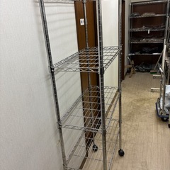 シルバーラック スチールラック メタルラック 棚 キッチンラック レンジ ①の画像