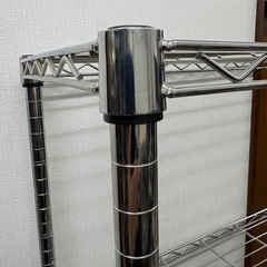 シルバーラック スチールラック メタルラック 棚 キッチンラック レンジ ①の画像