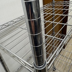 シルバーラック スチールラック メタルラック 棚 キッチンラック レンジ ①の画像