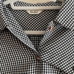 ギンガムチェック 長袖シャツの画像