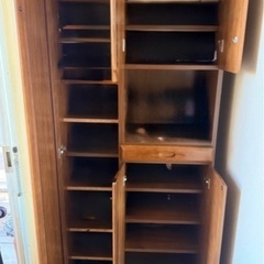 靴箱　大容量　姿鏡付き　　の画像