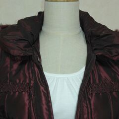 コート　レディース　ダークレッドの画像