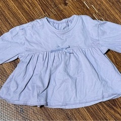 USED品 BABY カンタンT 長袖 トップス トレーナー リボン 90cmの画像