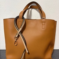SAC'S BAR トートバッグ、ショルダーポーチ付き　キャメルの画像