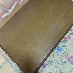 木製　家具調テーブル　家具調こたつ　長方形テーブルの画像