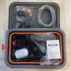 コードレス高圧洗浄機  収納バケツ付きの画像