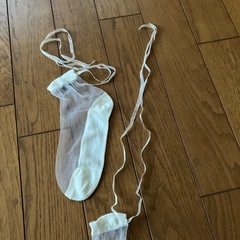 ✨美品✨シースルー編み上げ靴下　１回のみ着用の画像