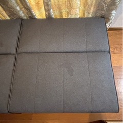 山善(YAMAZEN) ソファ ソファーベッド カウチ リクライニング ゆったり 2人掛け 背部リクライング3段階 簡易ベッド ローソファー 幅175×奥行86-94×高さ32-68cm 組立品 グレー HSBS-180(GY)の画像