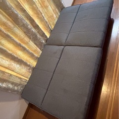 山善(YAMAZEN) ソファ ソファーベッド カウチ リクライニング ゆったり 2人掛け 背部リクライング3段階 簡易ベッド ローソファー 幅175×奥行86-94×高さ32-68cm 組立品 グレー HSBS-180(GY)の画像