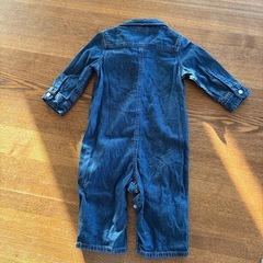 gap  デニム長袖オーバーオールの画像