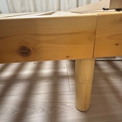 【美品】ダブルベッド　すのこ　マットレス2枚　ダブルマットレスの画像