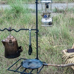 焚き火フック　焚き火ハンガー　アイアンフック　キャンプの画像