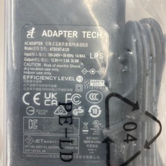ADAPTER TECH ACアダプター AST3031-A120
の画像
