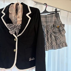 Barbie メゾピアノ　リボン付き ジャケット スカート セット120 160の画像