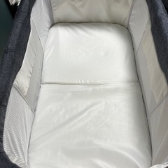 折りたたみベビーベッド 蚊帳・収納付き グレー系の画像