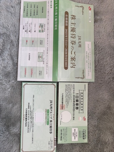 JR九州　株主優待券