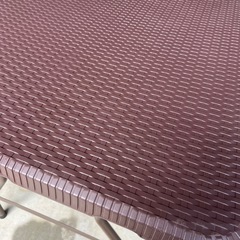 【引き渡し者決まりました】折りたたみ　テーブル&ベンチの画像