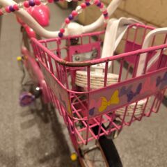 【引取のみ】幼児用自転車 16インチ ミニーマウス 補助輪･両側スタンド付属の画像