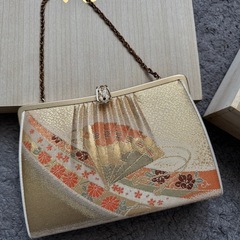 草履と扇子デザインバッグセットの画像