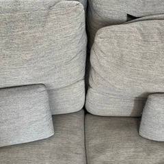 ニトリL字ソファ　少しだけ解体できます（脚を伸ばす部分）の画像