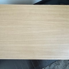 コンパクトテレビ台／ローボード　ナチュラル木目　配線穴あり の画像