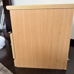 コンパクトテレビ台／ローボード　ナチュラル木目　配線穴あり の画像