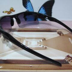 ②【サングラス】新品未使用ヴィンテージサイクリングサングラス　パープル（紫）色　未使用品の画像