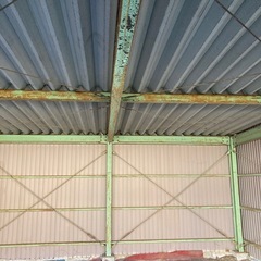 値下げ　車二台　ガレージ　折半屋根の画像