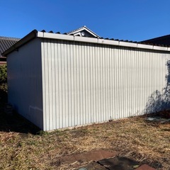 値下げ　車二台　ガレージ　折半屋根の画像