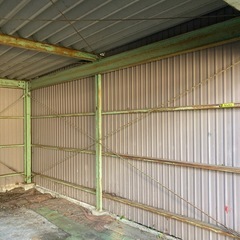 値下げ　車二台　ガレージ　折半屋根の画像