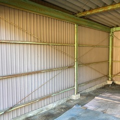 値下げ　車二台　ガレージ　折半屋根の画像