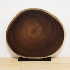 モンキーポッド　輪切り一枚板ローテーブル の画像