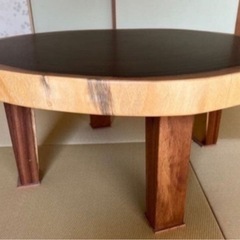 モンキーポッド　輪切り一枚板ローテーブル の画像