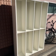 [0円]壁付き本棚［白・117×125cm］の画像