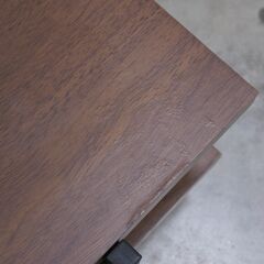 ≪zyt2640ジ限≫ TV台/ローボード インダストリアルデザイン　　　オープンボード/ステイン風/ウォールナット風/おしゃれ/中古家具/リユースストレージ仙台 071130-02の画像