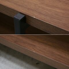 ≪zyt2640ジ限≫ TV台/ローボード インダストリアルデザイン　　　オープンボード/ステイン風/ウォールナット風/おしゃれ/中古家具/リユースストレージ仙台 071130-02の画像