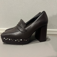 RANDA　パール×ビジュープラットフォームローファーの画像